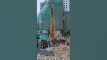 Xe cẩu kobenco, cẩu cọc 12m, giàn ép 150t#shorts