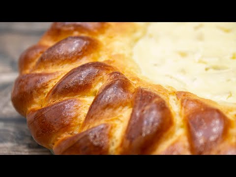 Пирог 'Косичка' ТВОРОЖНЫЙ Тесто воздушное как ПУХ | Это просто