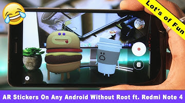 AR Stickers On Any Android Without Root ft. Redmi Note 4 | Lot