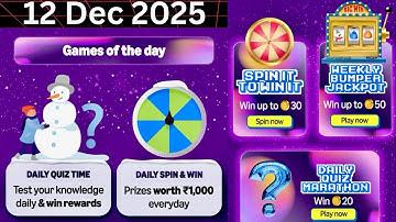 Amazon Daily Quiz Answer Today | Amazon Daily Quiz Time | Amazon Daily Spin & Win | Games of the day