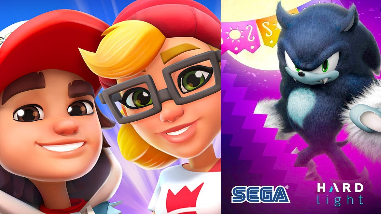 Sonic Dash - Silver VS Subway Surfers - Jake Dark Outfit | Double iOS Android Gameplay