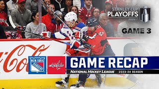 Gm 3: Rangers @ Capitals 4\/26 | NHL Highlights | 2024 Stanley Cup Playoffs