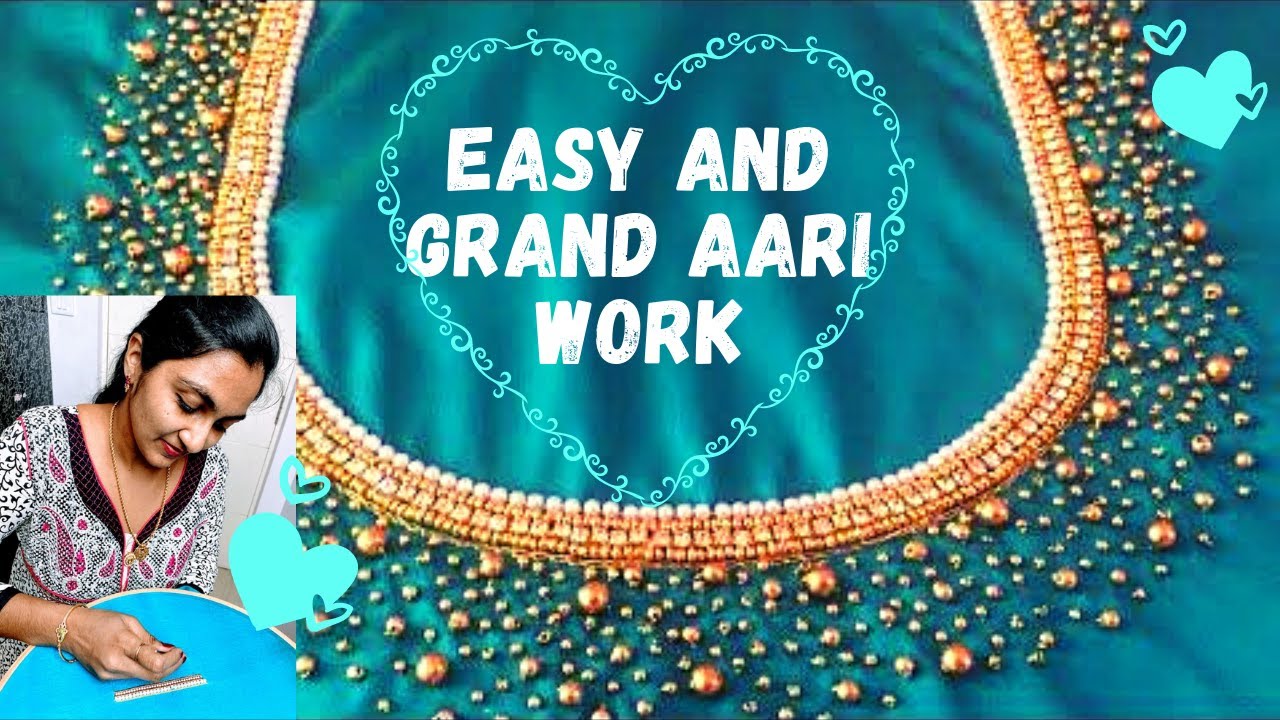 Ari Work Basic Aari bead work tips and tricks | stone chain work | bead work tutorial ...