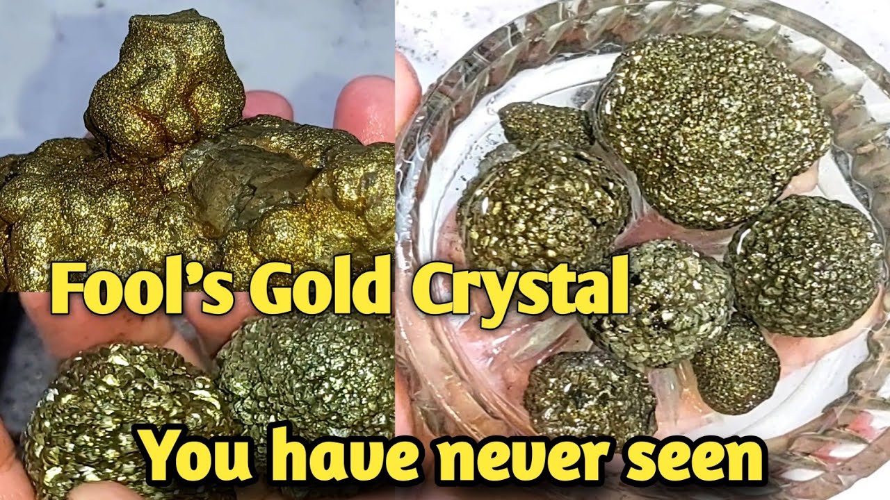 How to clean fool's gold Pyrite Crystal Cleaning and Washing iron