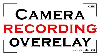 Camera Recording View Overlay | Camera Interface Overlay 2 | Full HD | 1920 X 1080