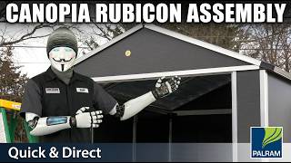 Palram Canopia Rubicon 6x8 Shed Assembly 6'x8' Storage Setup 6Ft x 8Ft Plastic Polycarbonate Build