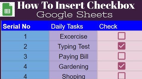 How To Insert a Checkbox and Checklist in Google Sheets | Create a Checklist in Google Sheets