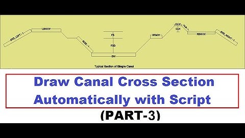 HOW TO DRAW CANAL CROSS SECTION AUTOMATICALLY WITH SCRIPT (URDU/HINDI) (PART-3)