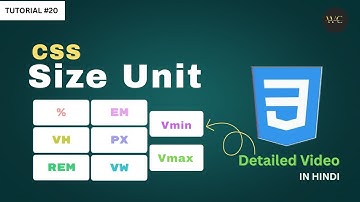 CSS Sizing Units - rem, em, vw, vh, %, Vmin, Vmax In Details | Frontend Dev Course Tutorial - #20