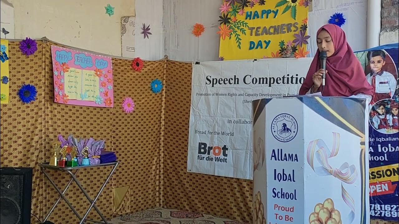 Muskan zafar from standard 7th delivered her speech in an excellent way