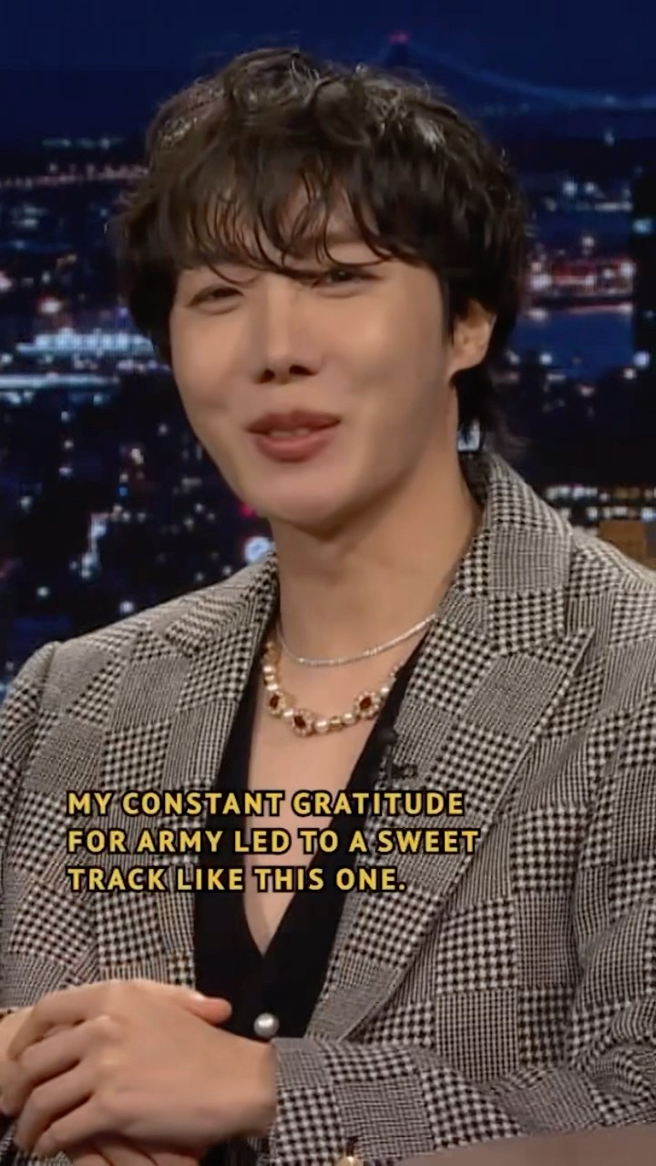 #BTS’ #jhope’s inspiration behind “Sweet Dreams” is #ARMY ? #jhopeOnFallon #FallonTonight