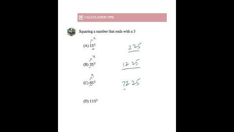 Calculation Tips for GMAT - Squaring numbers ending with 5