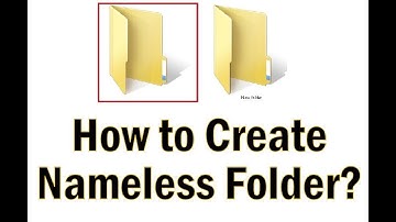 How to create nameless (no name) folder [Bangla]