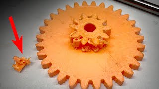 3d printed gear spins fast (1:81 gear ratio)