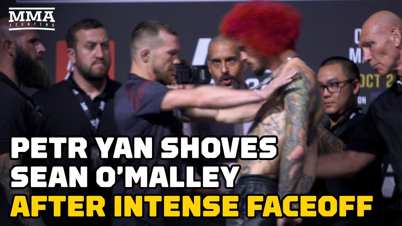 Petr Yan Shoves Sean O'Malley After Intense Faceoff | UFC 280 | MMA Fighting