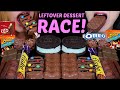 Asmr leftover dessert race mint oreo ice cream sandwich mms ice cream cadbury flake kitkat 