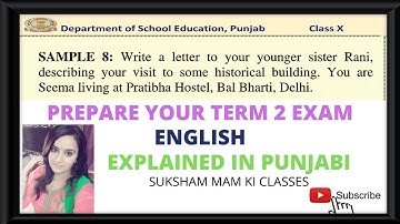 CLASS 10TH TERM 2 LETTER TO YOUNGER SISTER PSEB