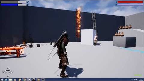 UE4 Procedural ladder and burning tests
