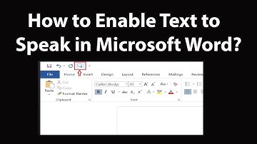 How to Enable Text to Speak in Microsoft Word?