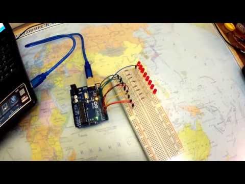 Поочерёдное мигание светодиодов. Пример на Arduino Uno для серии уроков на ardunn.ru