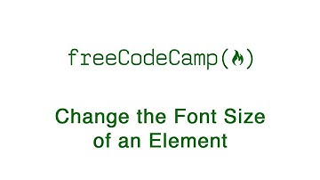 Basic CSS: Change the Font Size of an Element | freeCodeCamp