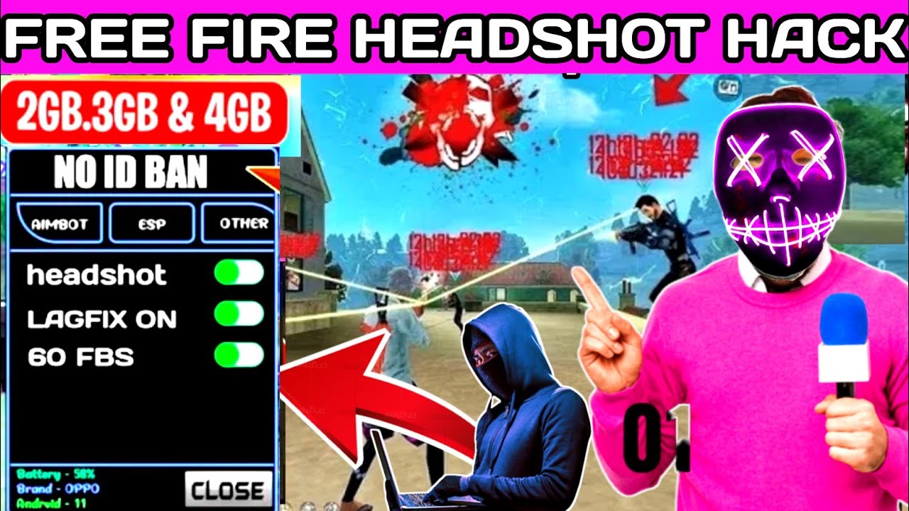 HEADSHOT hack free fire game #8m💜 #8m💜 #freefire_lover #viral #freef