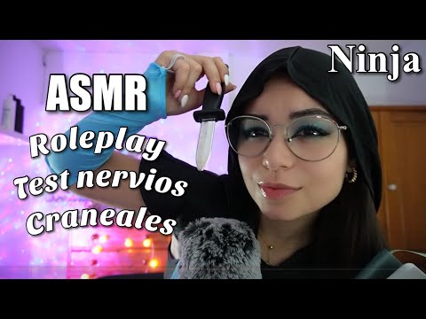 ASMR ROLEPLAY | NINJA te hace EXAMEN de NERVIOS CRANEALES🥷🏽🩺|   ASMR gracioso para dormir - Pandasmr