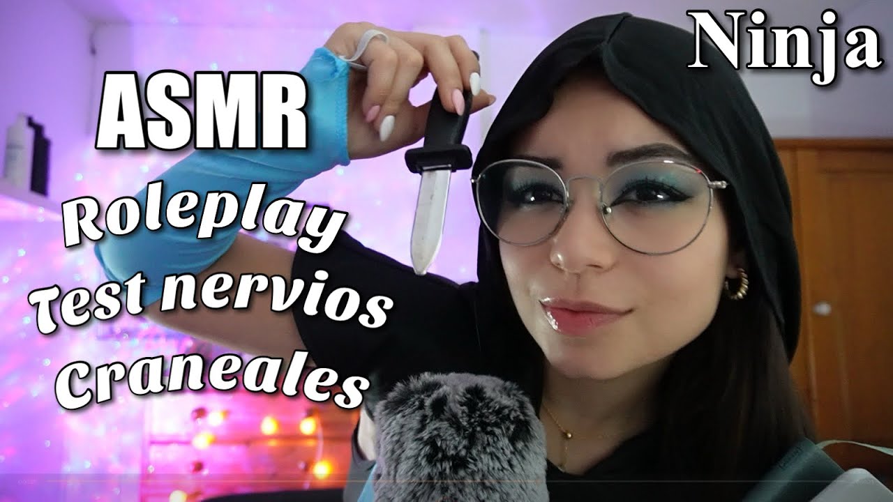 ASMR ROLEPLAY | NINJA te hace EXAMEN de NERVIOS CRANEALES🥷🏽🩺|   ASMR gracioso para dormir - Pandasmr