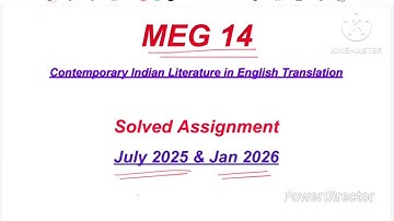 MEG 14 Solved Assignment 2025-2026 | MEG 14 Solved Assignment 2026 | MA English Assignment MEG 14