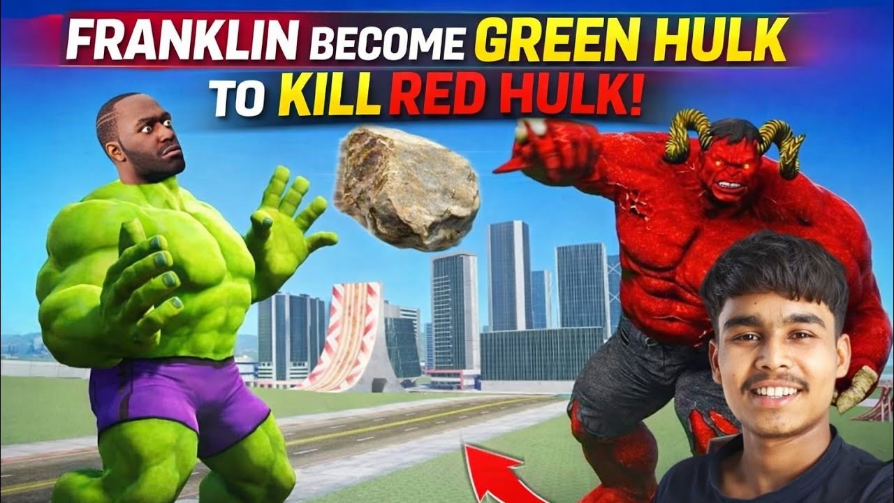 Part 1 💚 Franklin Become GREEN HULK to Kill RED HULK | Indian Bike Driving 3D Epic Battle 😱