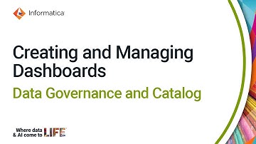 Creating and Managing Dashboards in Data Governance and Catalog