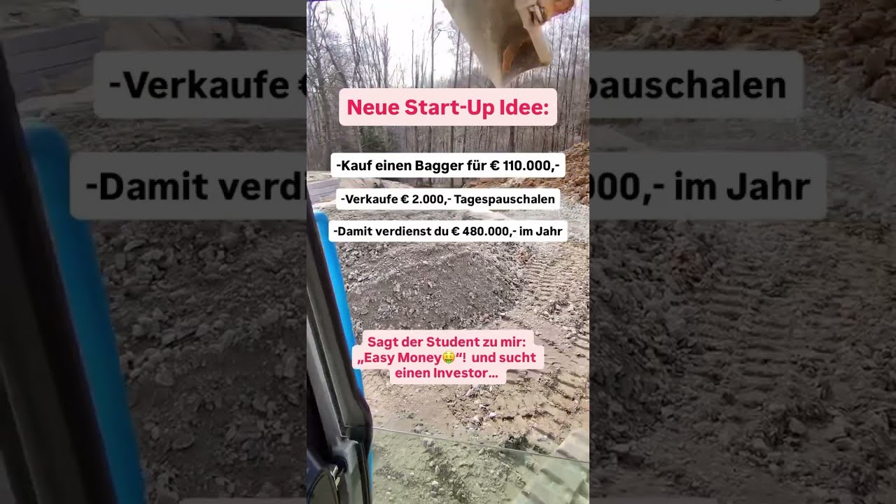 Diese Rechnung Rechnete Mir Ein FH Student Bei Einer Start Up Abendveranstaltung Vor Bagger