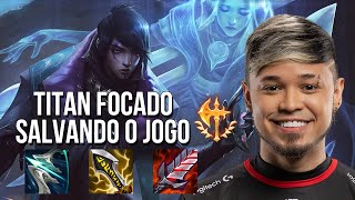 TITAN DE APHELIOS ADC FAZENDO GAMEPLAY EXPLICATIVA - LEAGUE OF LEGENDS VODS