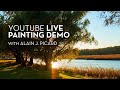 Live painting demo  sunlit trees