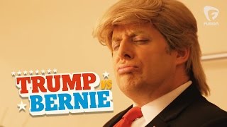 Donald Trump prepares to debate Bernie Sanders • Trump VS Bernie
