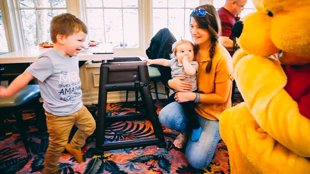 2 Yr Old SUPER-FAN Finally Meets Winnie-the-Pooh at DISNEY World