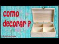 Caja de madera decorada con decoupage y stencil🌺🎁DIY MANUALIDADES FACILES