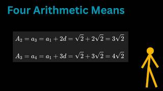📚 Four Arithmetic Means in Sequence | Step-by-Step Guide, Grade 11 & 12 math in English ,(33,G11,C6)