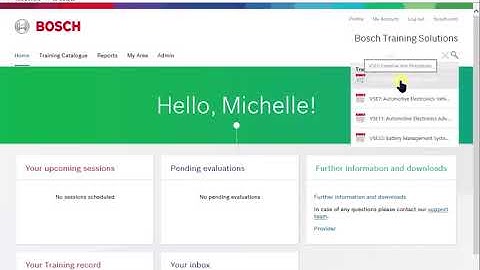 Bosch Training Solutions - How to search LMS for courses and more information