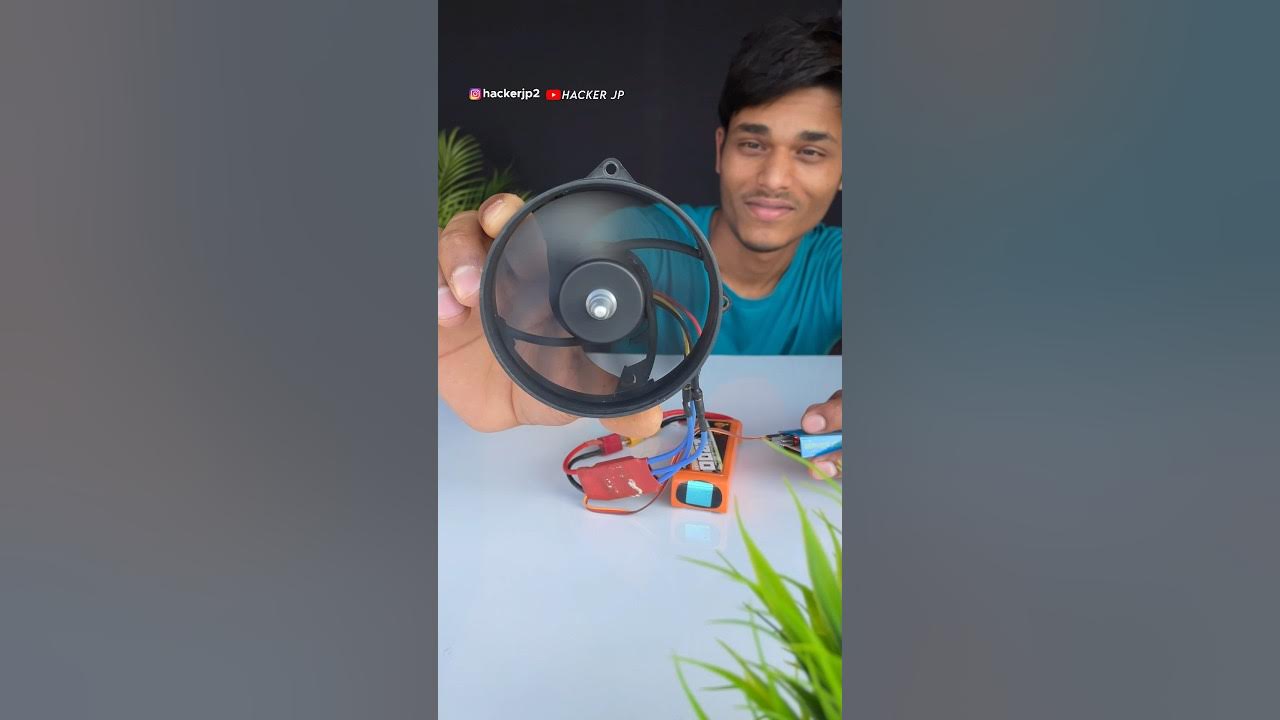 Computer Cooling Fan + Drone motor = तूफानी पंखा 🥶 hackerjp shorts