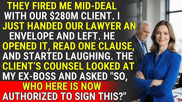 Ze ontsloegen me midden in een deal van $280 miljoen. Mijn geheime clausule zette hen schaakmat. ♟️