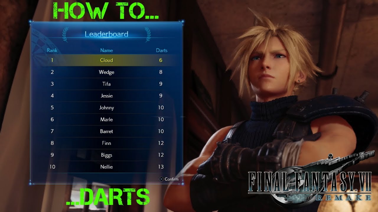 Final Fantasy 7 Remake: How To Reach The Top Of The Darts Leaderboard