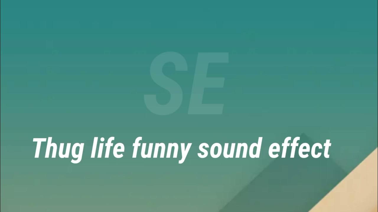 thug life funny sound effect।। sound effect।। YouTube