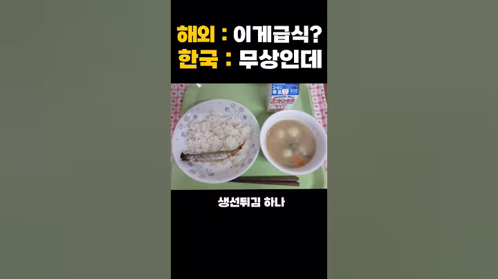 밥 한공기가 전부인 일본 급식을 보고 충격받은 한국 무상급식의 클라스