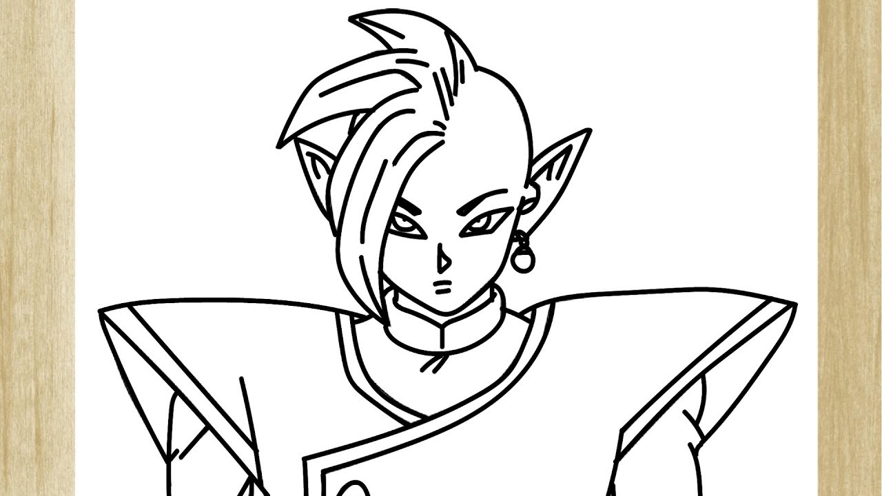 Desenhando fusão Goku Black e Zamasu - Drawing Gattai Zamasu 