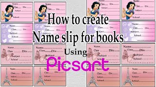 |How to Make Name slips in easy method|Using Picsart|Editing tutorial