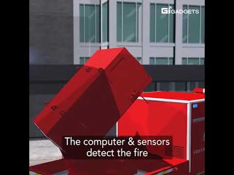 Fighting fire with the missile launcher for skyscrapers