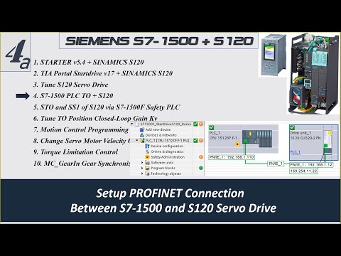 MS05e. [Siemens S120 #4a] Setup PROFINET Connection Between S7-1500 PLC and S120 Servo Drive