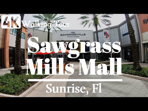 [4K60] Sawgrass Mills Mall Walking Tour | Sunrise | Florida | United States