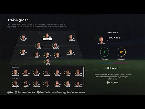 EA SPORTS FC 24 - Career Deep Dive Pitch Notes - Training Plans
